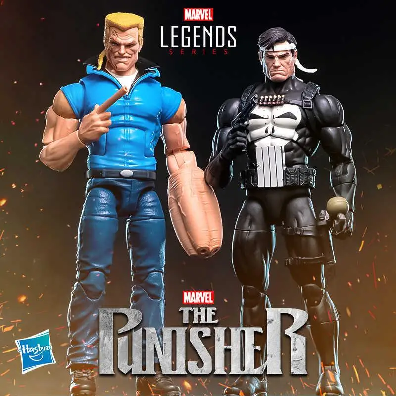 Original Hasbro 1/12 Marvel Legends Punisher Bushwacker Set Comic Version Action Figure Model Toys Gift for Birthday