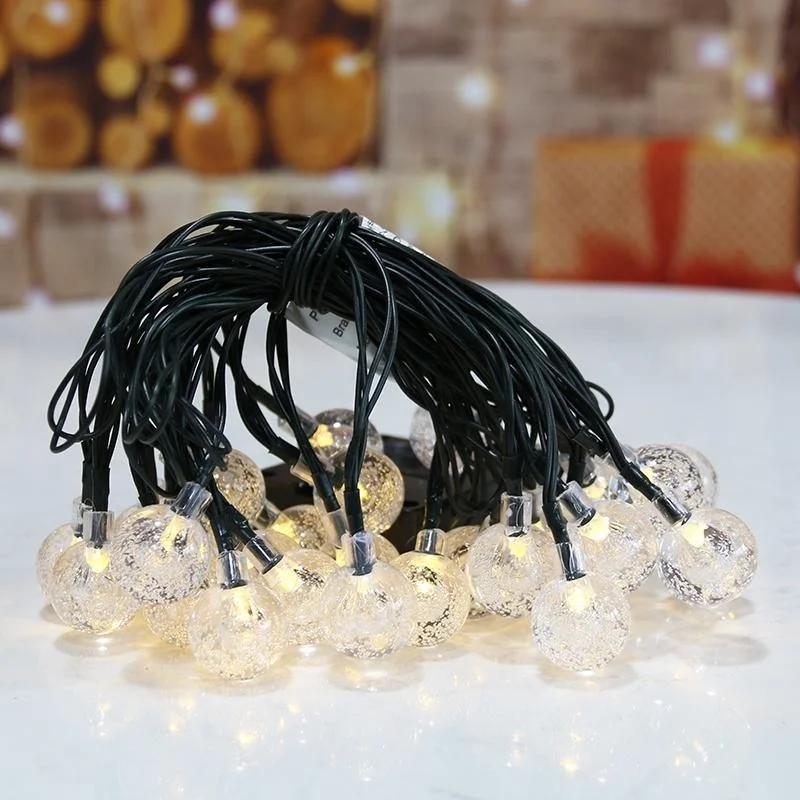 

Solar String Lights Outdoor 100 LEDs Waterproof Crystal Globe with 8 Lighting Modes for Halloween Decoration
