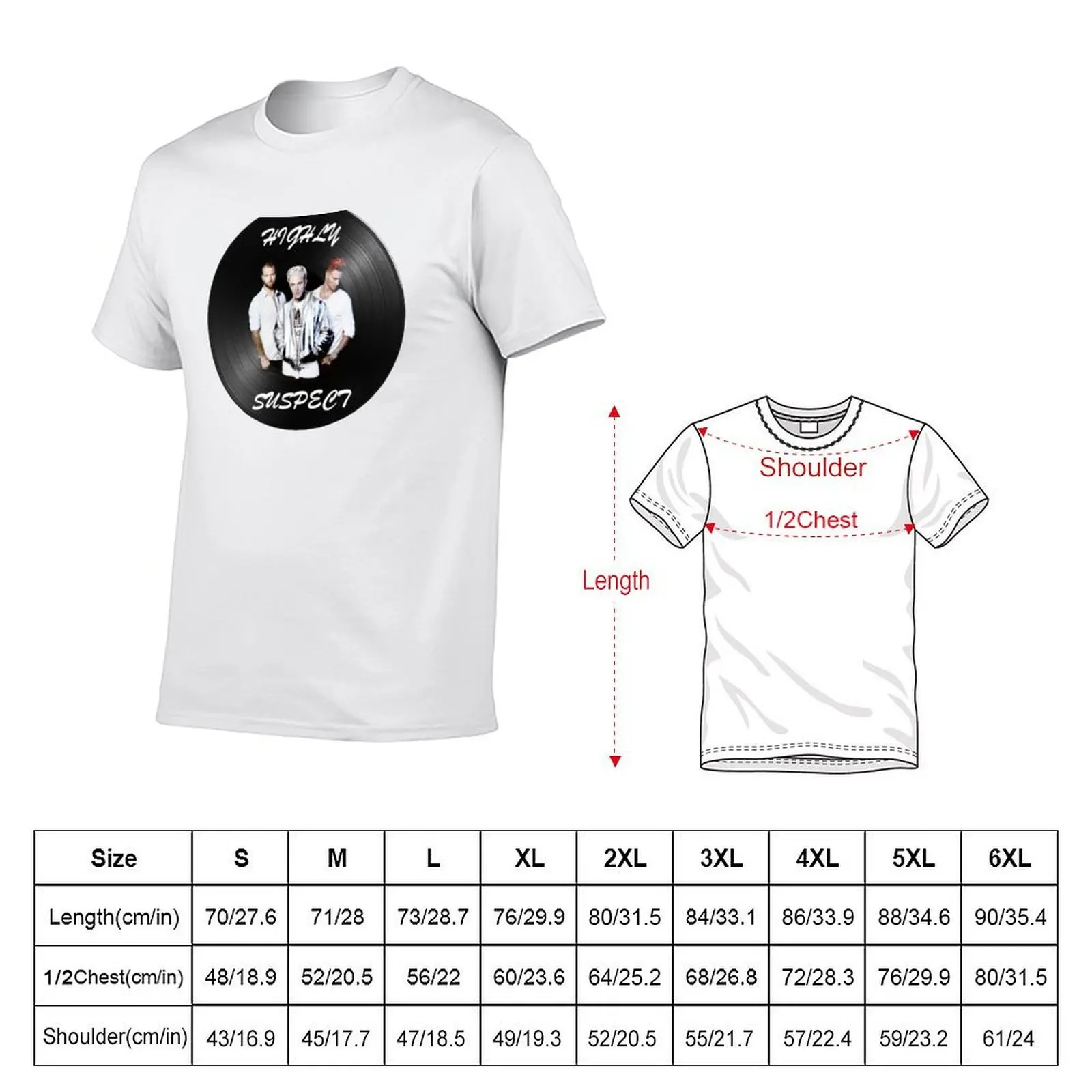 Highly Suspect Record T-Shirt plus sizes man clothes mens graphic t-shirts funny