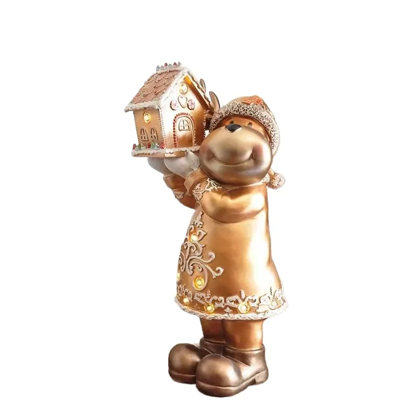 

Rustic pastoral gingerbread houses, deer Christmas scenes, holiday ornaments, gifts