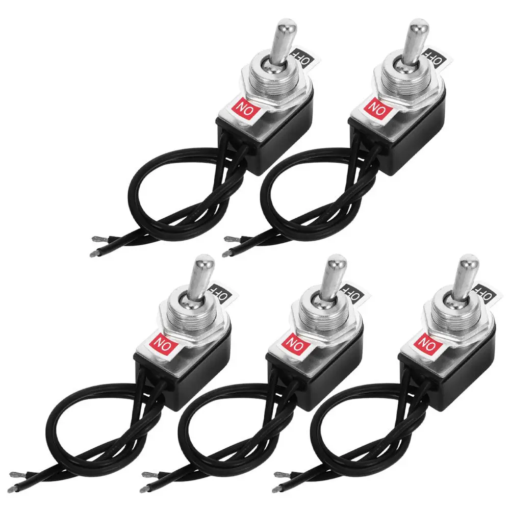 5Pcs Mini Toggle Switch Two Position on Off Car Truck Rv Suv Marine Metal Rocker Automotive Switch Toggle Switches