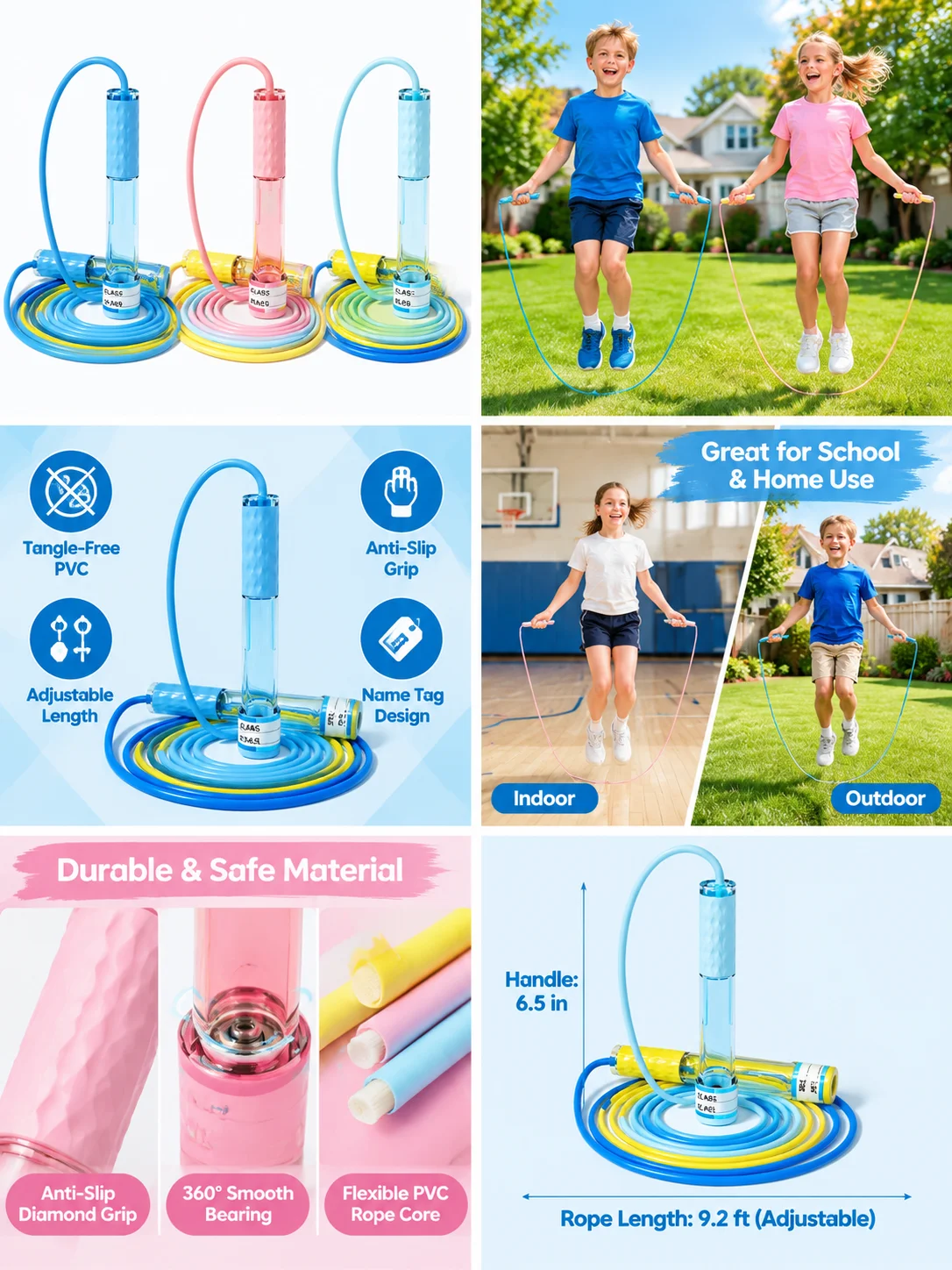 Children's Fitness Skipping Rope Bearing Design Sports Racing Rope Suitable for Training Beginners an Essential for Home Gym
