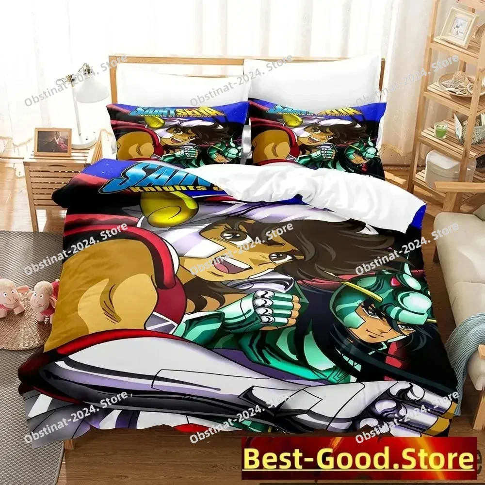 

3D Print Anime Saint Seiya Bedding Set Boys Girls Twin Queen King Size Duvet Cover Pillowcase Bed boys Adult Home Textileextile