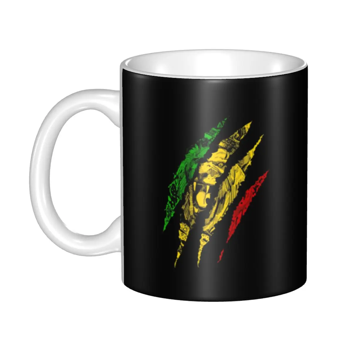 Warrior Lion Of Judah King Rasta Reggae Jamaica Roots Coffee Mug DIY Personalized Ceramic Milk Tea Mug
