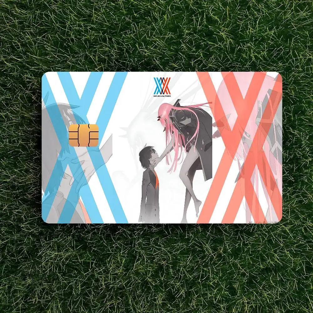 Girl Zero Two Darling In The Franxx Card Stickers Ultra-thin Waterproof Scratch Resistant Sticker, Personalized BankCardSticker