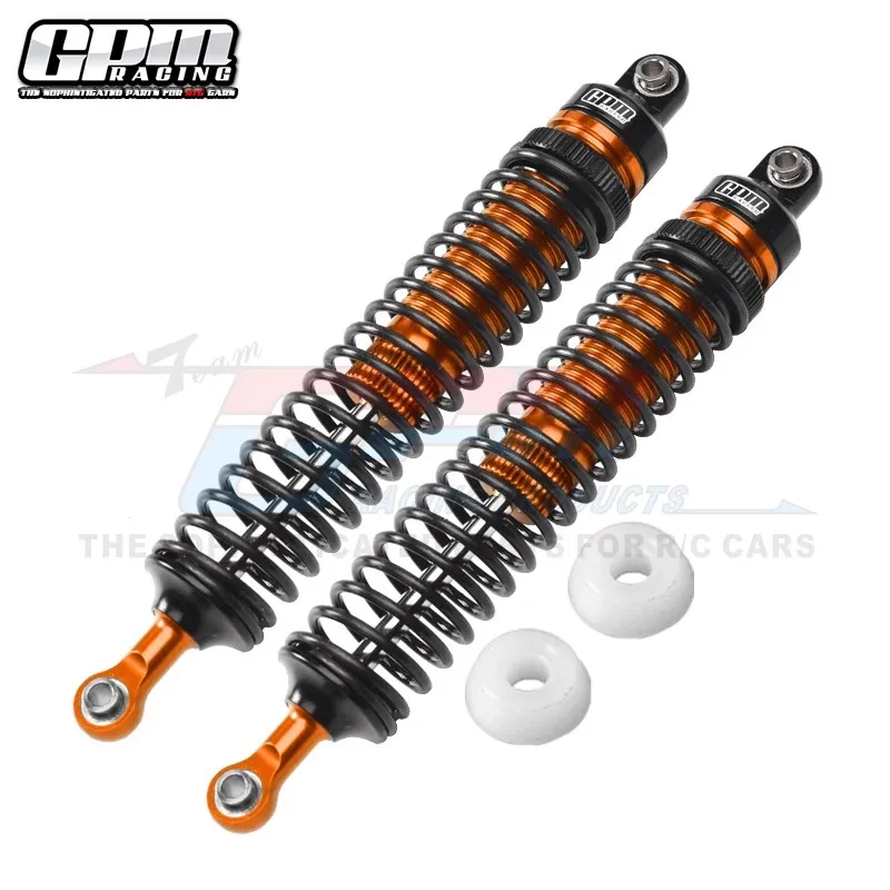 GPM Aluminum 6061-T6 Rear Adjustable Spring Dampers 122mm for LOSI 1/10 4WD HAMMER REY