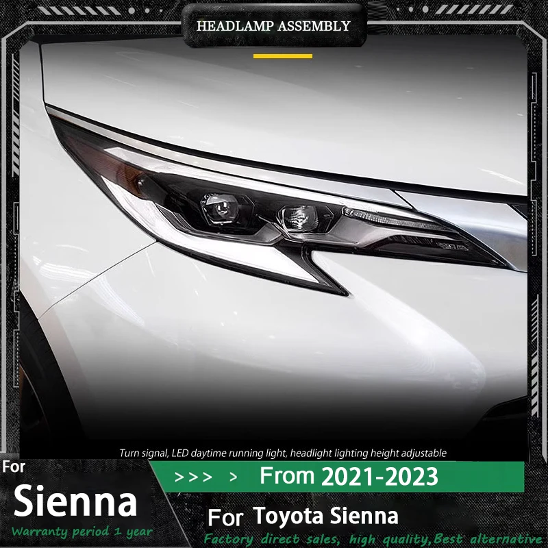 

Car Lights For Toyota Sienna Headlight 2021-2023 LED Projetor head Lamp Daytime Running Light Automotive Accessories