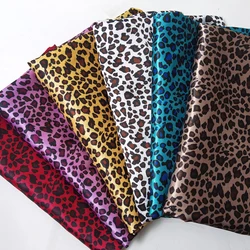 58'' Wide By Meters Africa Leopard Fabric Satin Charmeuse Material Scarf Lining Hair Accessories