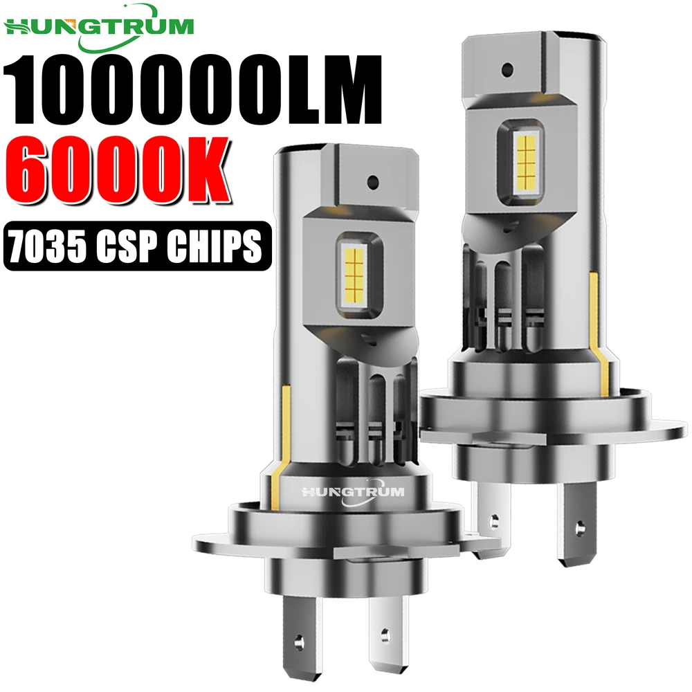 

Светодиодные фары H7 100000LM CANBUS без ошибок, суперяркие, размер 1:1 аналог галогенной лампы, 6000K, с вентилятором, H7 LED лампы, Plug and Play