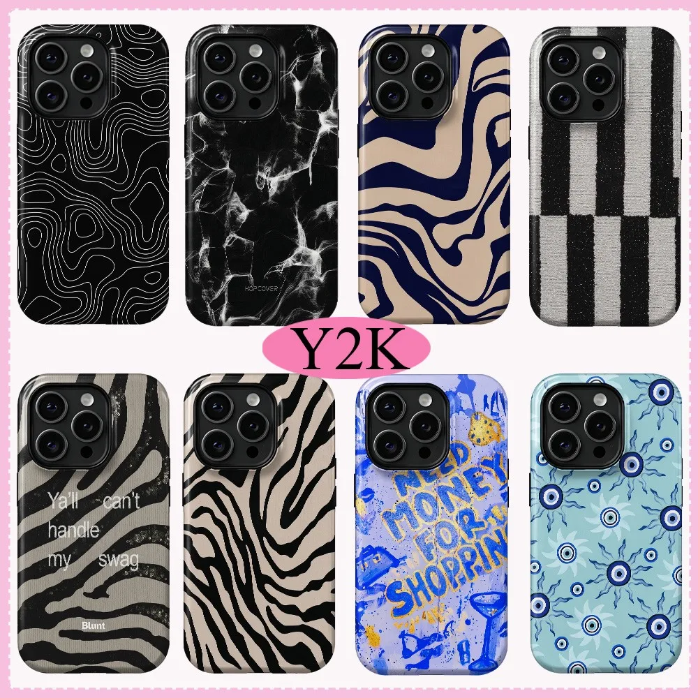 Fashion Leopard Zebra Art Phone Case for Samsung Galaxy S20 S22 S23 S24 S25 S26 FE Plus Ultra 4G 5G Luxury Double-layer Cover
