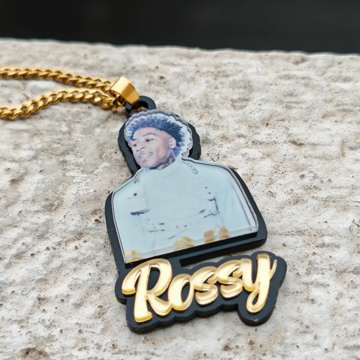 Customized Acrylic Photo Necklace Cartoon Character Necklace Personalized Photo Necklace Custom Text Necklace Commemorative Gift