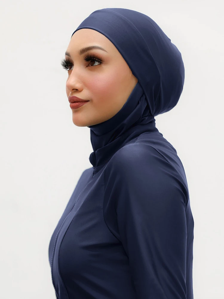 Moslim Effen Zwemmen Hijab Dames Zomer Strand Instant Tulband Cap, Sneldrogend