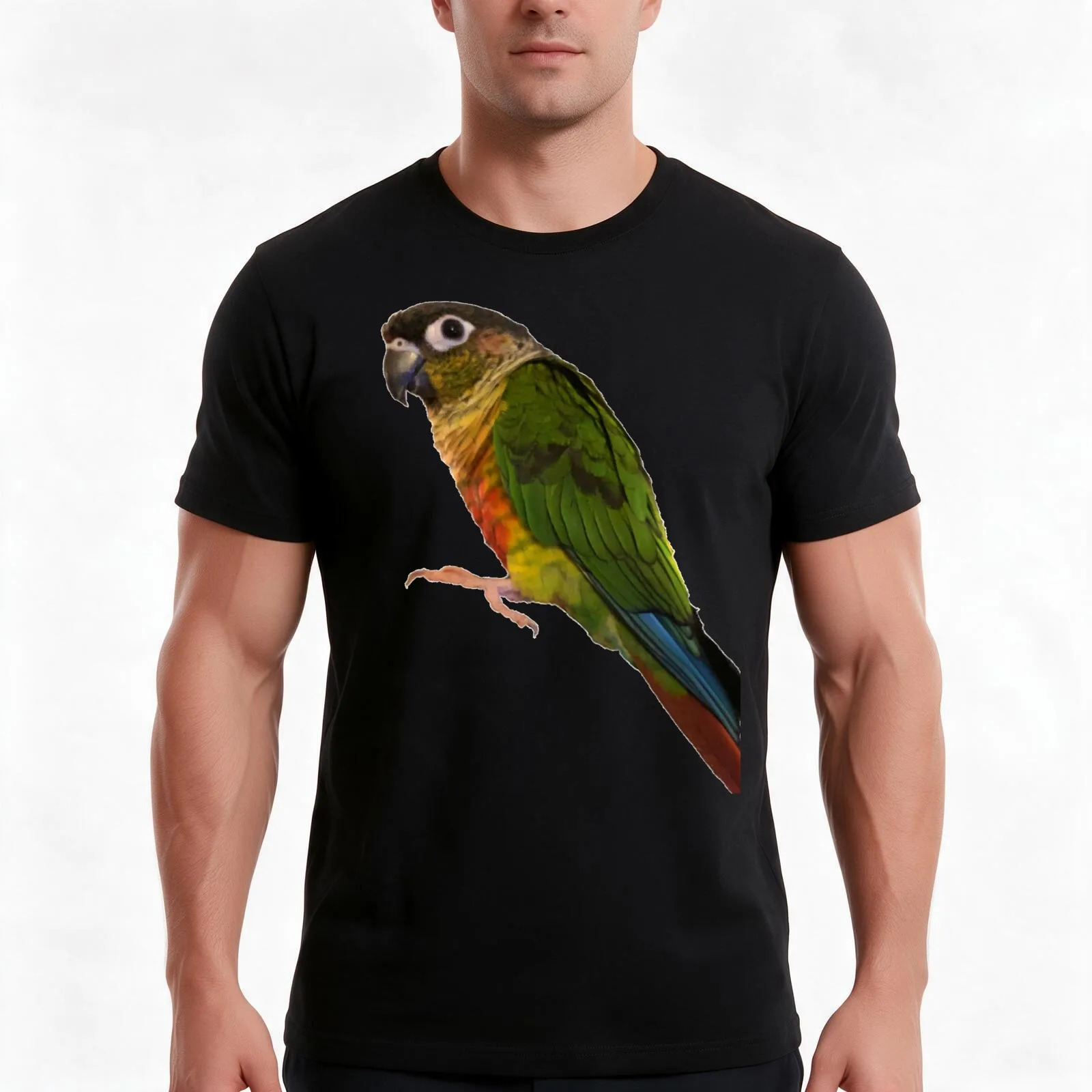 Green Cheek Conure design | Conure | Small Parrot | Parakeet Parrot lover T-Shirt, Summer Casual Cotton Tee, Unisex Men Women