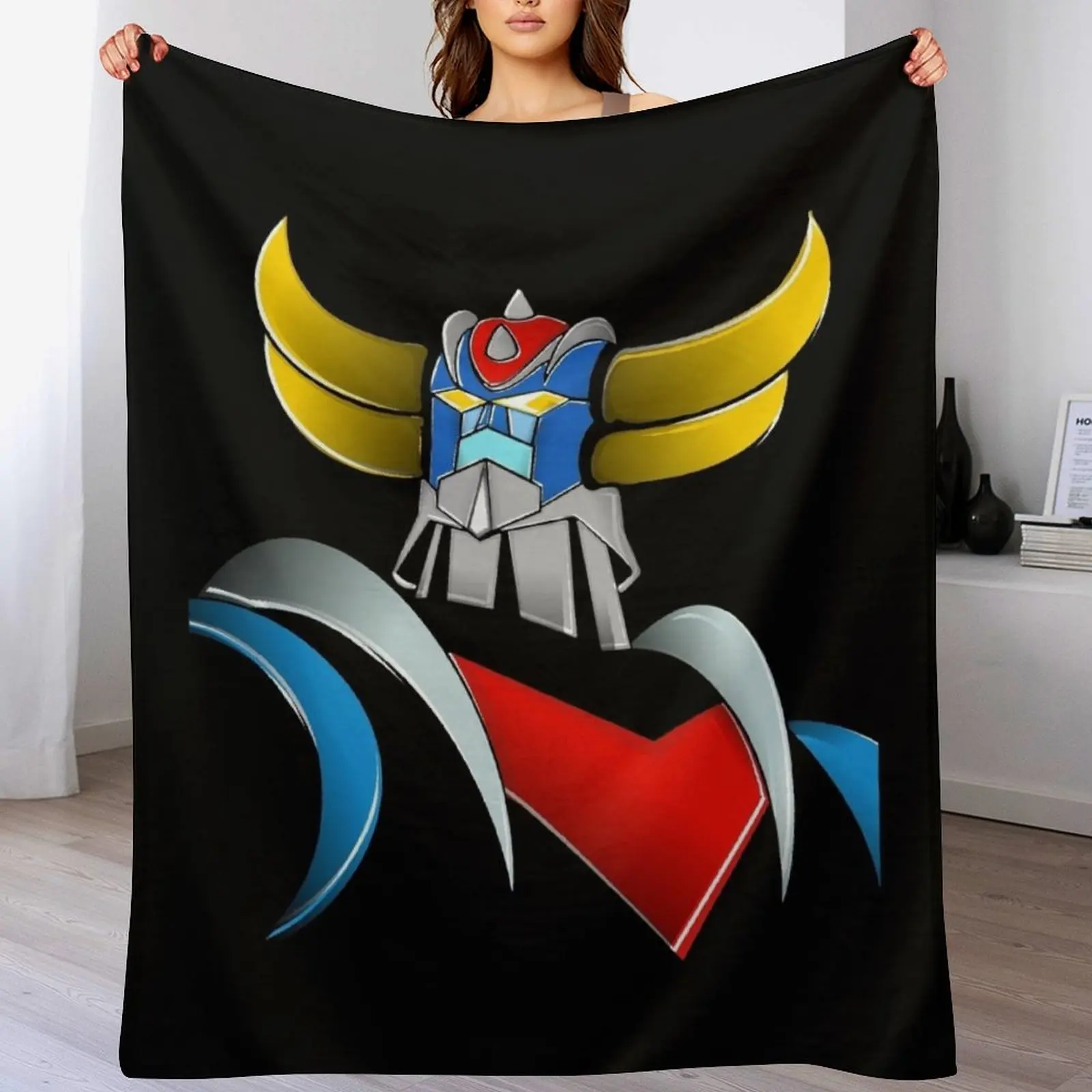 

Goldorak, Grendizer Throw Blanket Cozy Light Blanket for Travel Camping Picnic