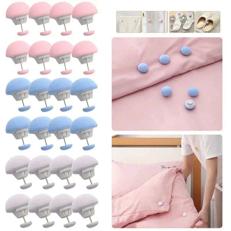 Non Slip Blanket Fastener Clip Mushroom Quilt Holder Secure Grip for Bed Sheets Bedding Handmade Kit