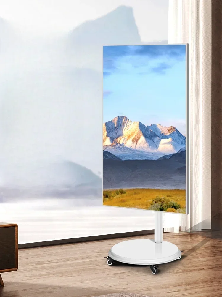 

Для мобильной подставки для телевизора, напольная полка для телевизора 24-55 дюймов, тележка, бытовая белая вращающаяся стойка с горизонтальным и вертикальным экраном