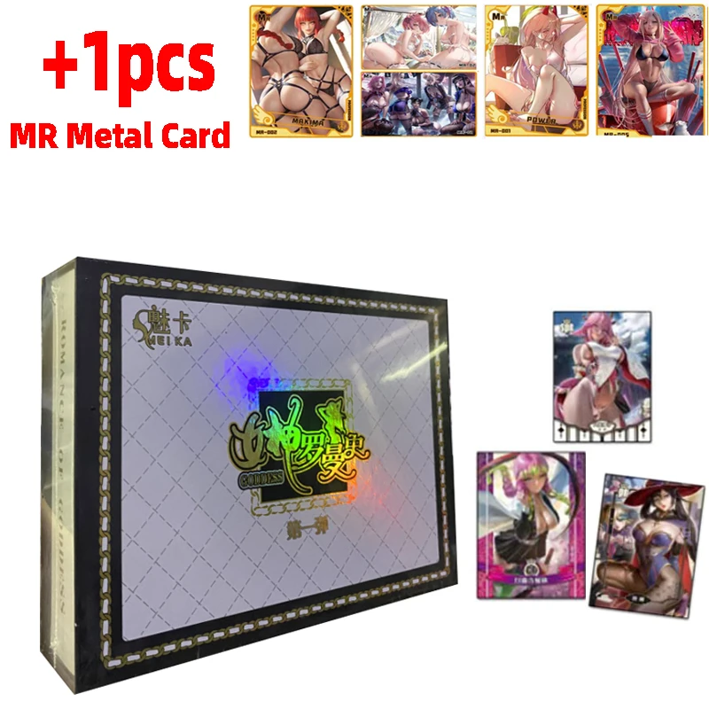 2022 New Goddess Story  Cards  Goddess Romance + 1PCS Metal  Metal Card Booster Box Anime Figure Children Table Toys For Kids