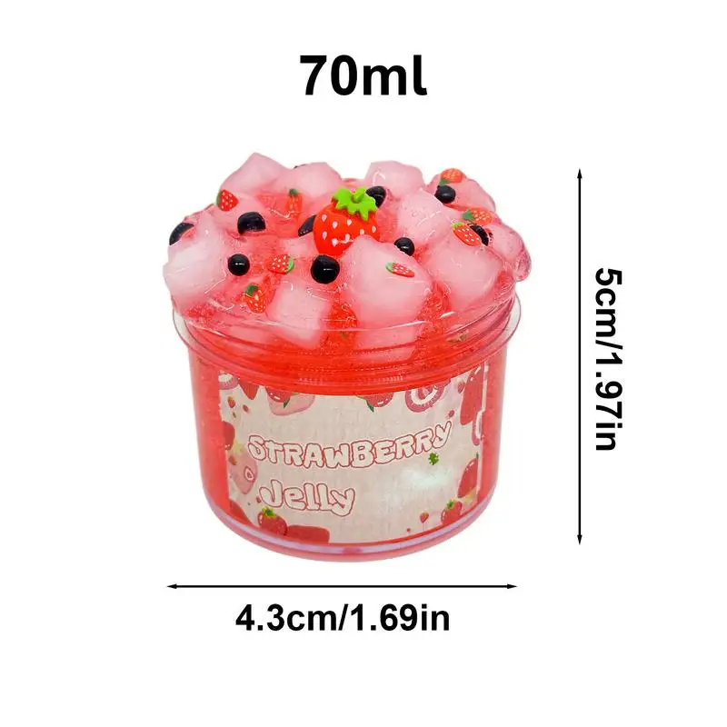 Jelly Cube Crunchy Non-Sticky Sludge Toy Jelly Cube Stress Relief Toy Soft Clay Interactive Mud Jelly Clay Crunchy For Party