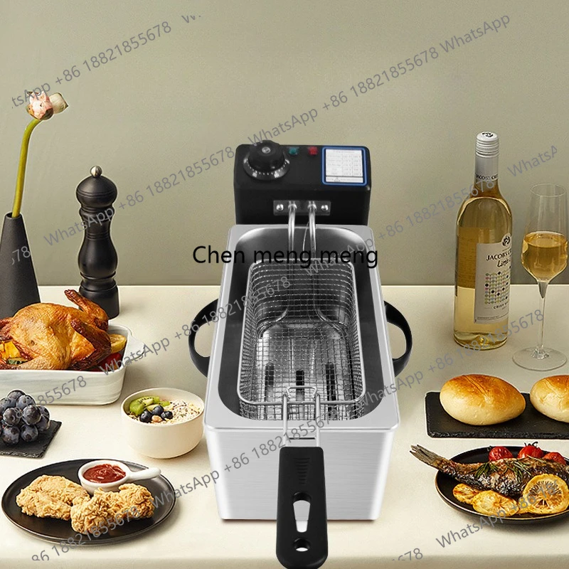 

Commercial small single cylinder electric fryer electric fryer French fries chicken cutlet machine
