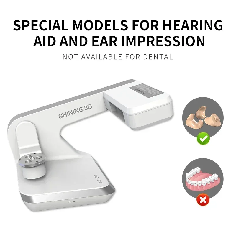 High Quality Upgraded 1.3MP Hearing Aid Earmold Shinning 3d Scanning Machine Scanner view 6