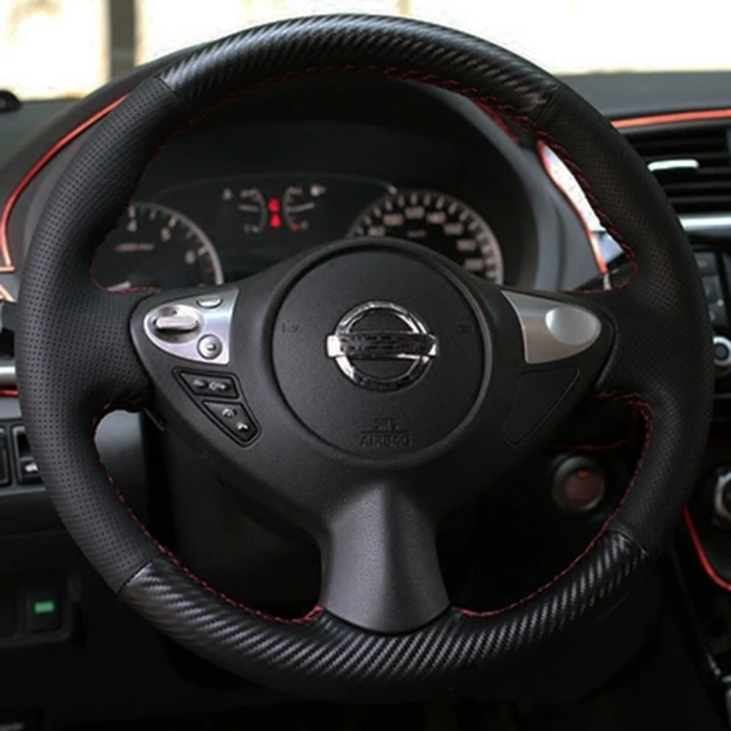 Customize DIY Car Steering Wheel Cover Non-slip Artificial Leather For Nissan Juke Maxima 2009-2014  Car Accessories