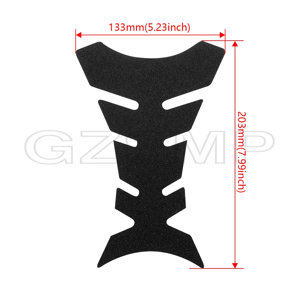 Motorcycle Universal Frosted Black Fish Bone Sticker Gas Fuel Tank Protector Pad Cover Decal Tank Pad Tankpad Protector