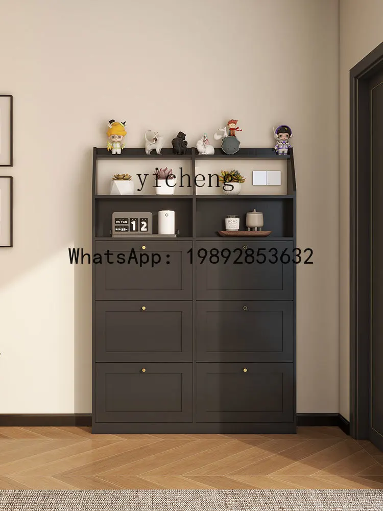 

X4 solid wood medium and ancient style extremely narrow door, integrated household entrance, storage locker against the wall