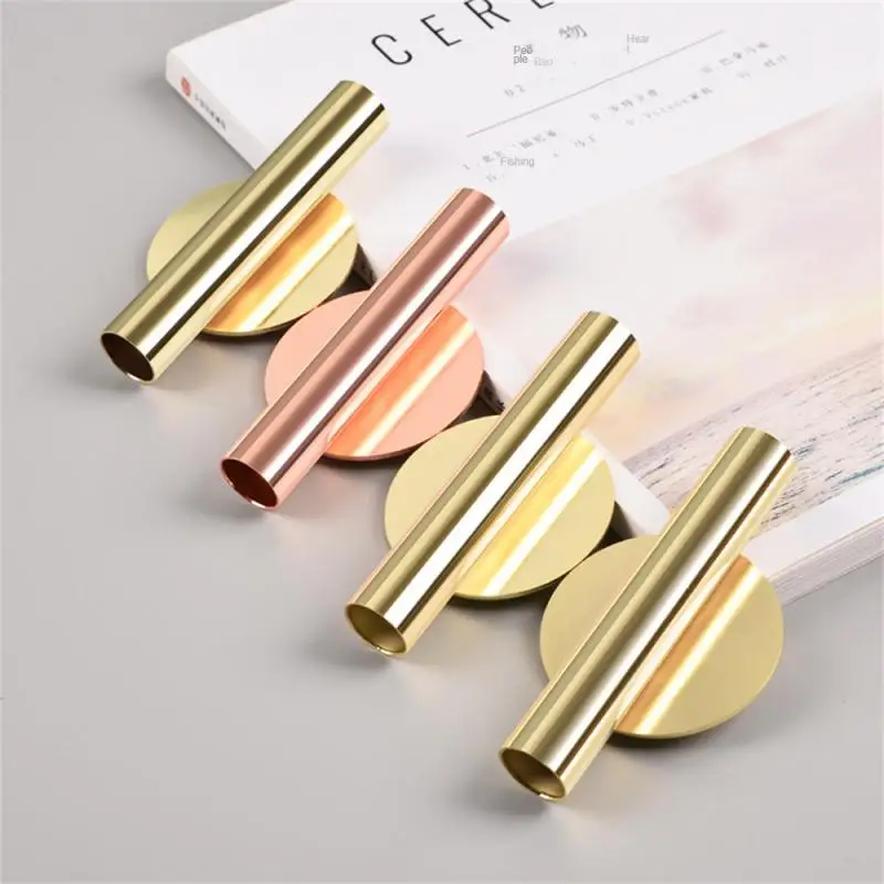 Creative Rose Golden Stainless steel Vase Wall Holder Flowerpot Home Wedding Decoration For Livingroom Wall Mirror Vase