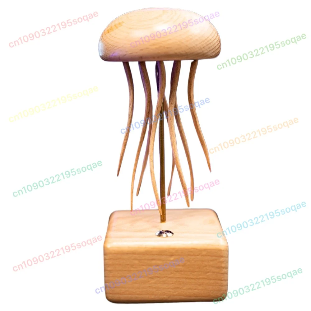 

Wooden Mechanical Jellyfish, Creative and Dynamic Desktop Ornament, Festival Gift Unique Wooden Crafts for Home and Office Decor