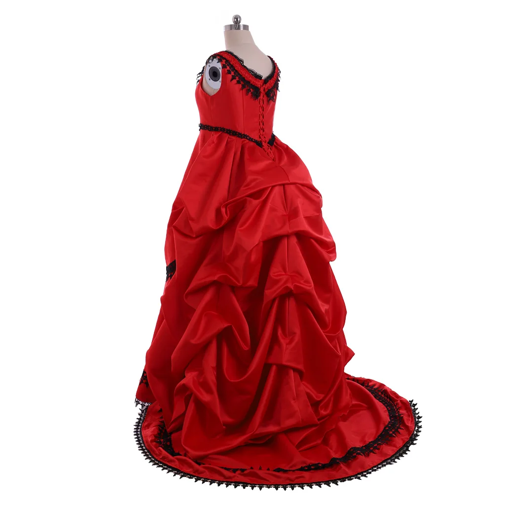 Custom Made Lady's Victorian Rococo Ball Gown Dress Medieval Retro Inspiration Maiden Costume