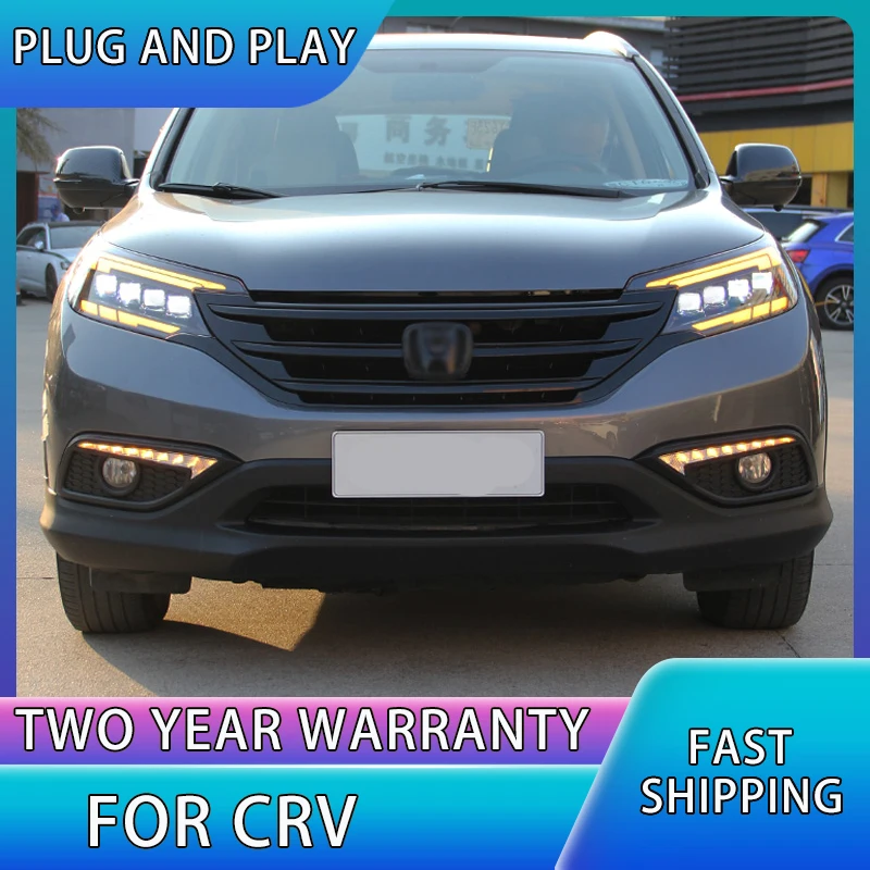 

Car Lights For CRV 2012-2014 CR-V LED Auto Headlight Assembly Upgrade Projector 4 Lens Dynamic Signal Lamp Tool Accessories