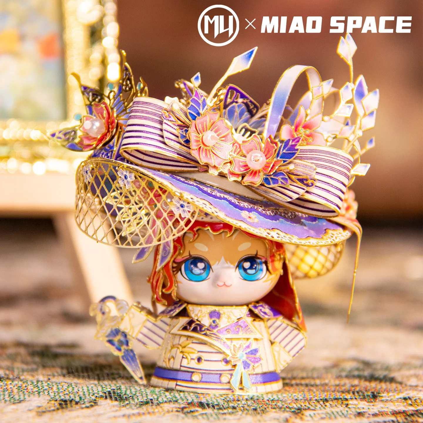 أحجية الصور المقطوعة المعدنية ثلاثية الأبعاد من MU Ruth Cat، لعبة ألغاز ذاتية الصنع، ديكور مكتب سطح المكتب، تخفيف التوتر، هدية ملونة لصديقتك