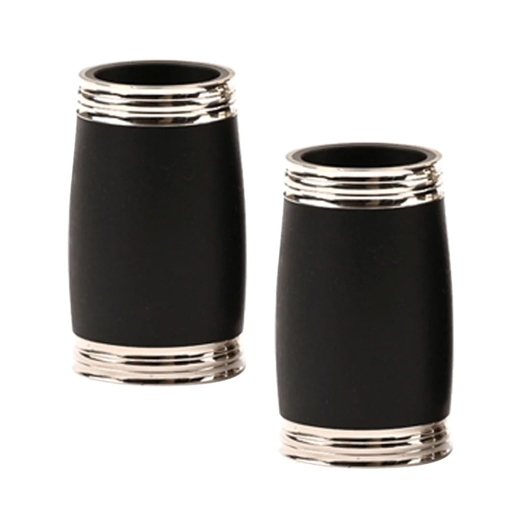 

2Pcs B Flat Clarinet Metal Two Section Tubes Wear Resistant Tuning Replacement Accessories for Professionals Students Musical