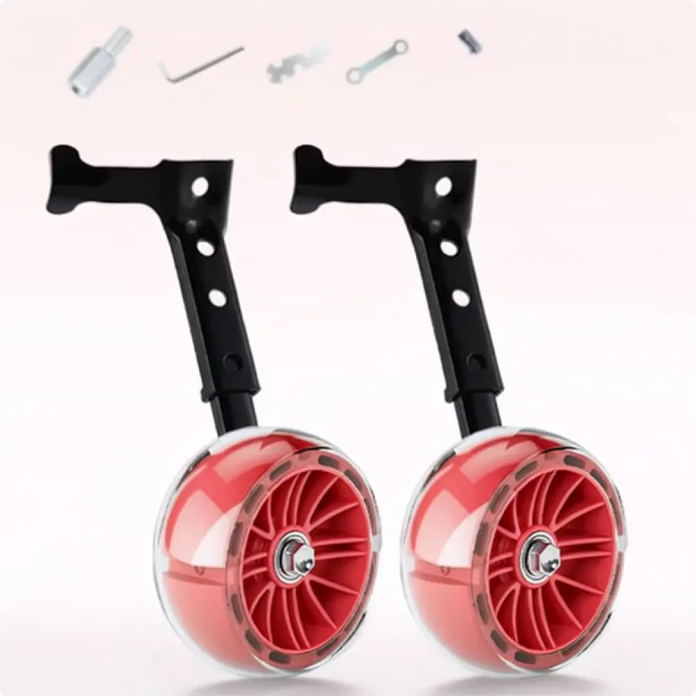 Durable Steel Training Wheels For Kids Mountain Bike Stabilizer 16 22 Inch Bicycle Balance Aid Flash Cycling Accessory