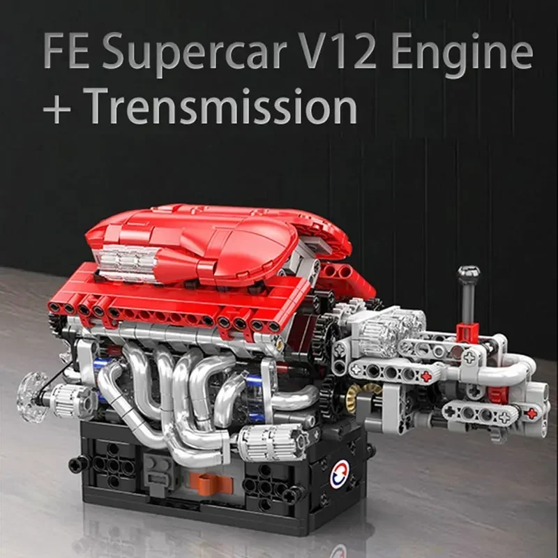 

Mould King 10226 FE Supercar V12 Engine Model - 863PCS Building Blocks Kit, Perfect Christmas/Birthday Gift for Car Enthusiasts