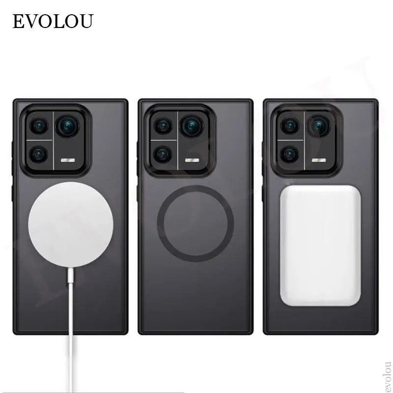 for Magsafe Case Xiaomi 13 Pro Acrylic Shockproof Translucent Matte Magnetic Wireless Charging Case for Xiaomi Mi 13 Pro Shell