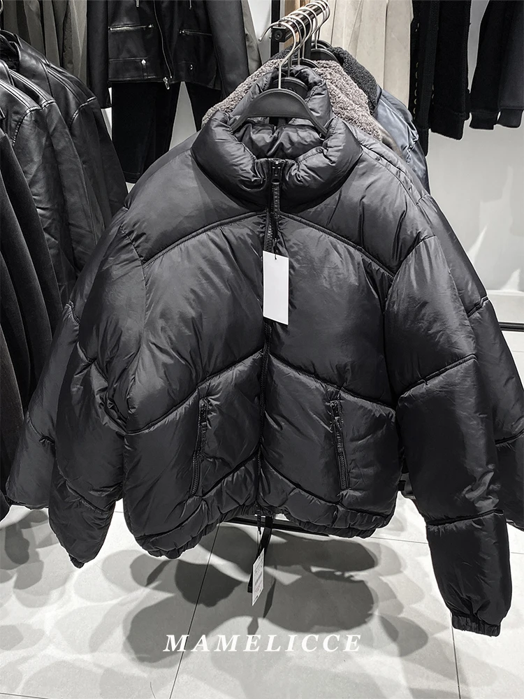 

MAMELICCE оригинальный дизайн воротник-стойка утолщенная куртка JACKE из искусственной кожи хлопковая одежда верхняя одежда куртки зимние новые стильные топы унисекс