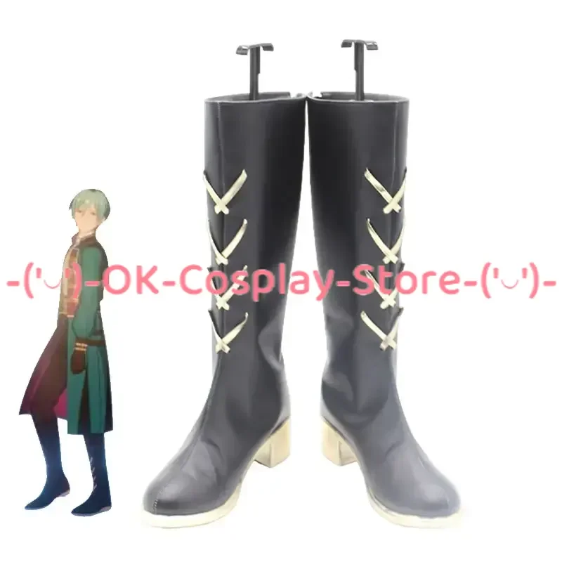 

Game Ensemble Stars ALKALOID Amagi Hiiro Shiratori Aira Cosplay Shoes PU Leather Shoe Halloween Carnival Boots Props Custom Made