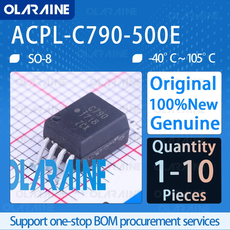 1/5/10Pcs 100%New Original ACPL-C790-500E Opto-isolated amplifiers 1 Channel Bandwidth 200 kHz CMRR 76 dB 5.5 V