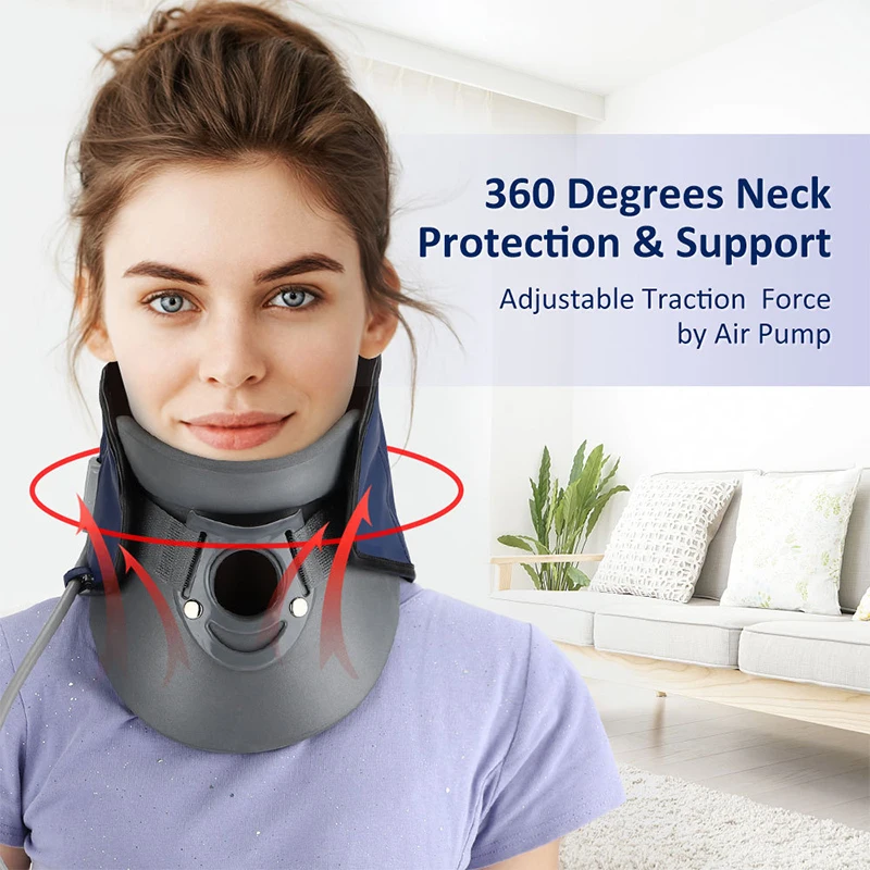 Inflatable Cervical Spine Traction Instrument Stretching Cervical Spine Neck Neck Correction Fixation Instrument Home Portable