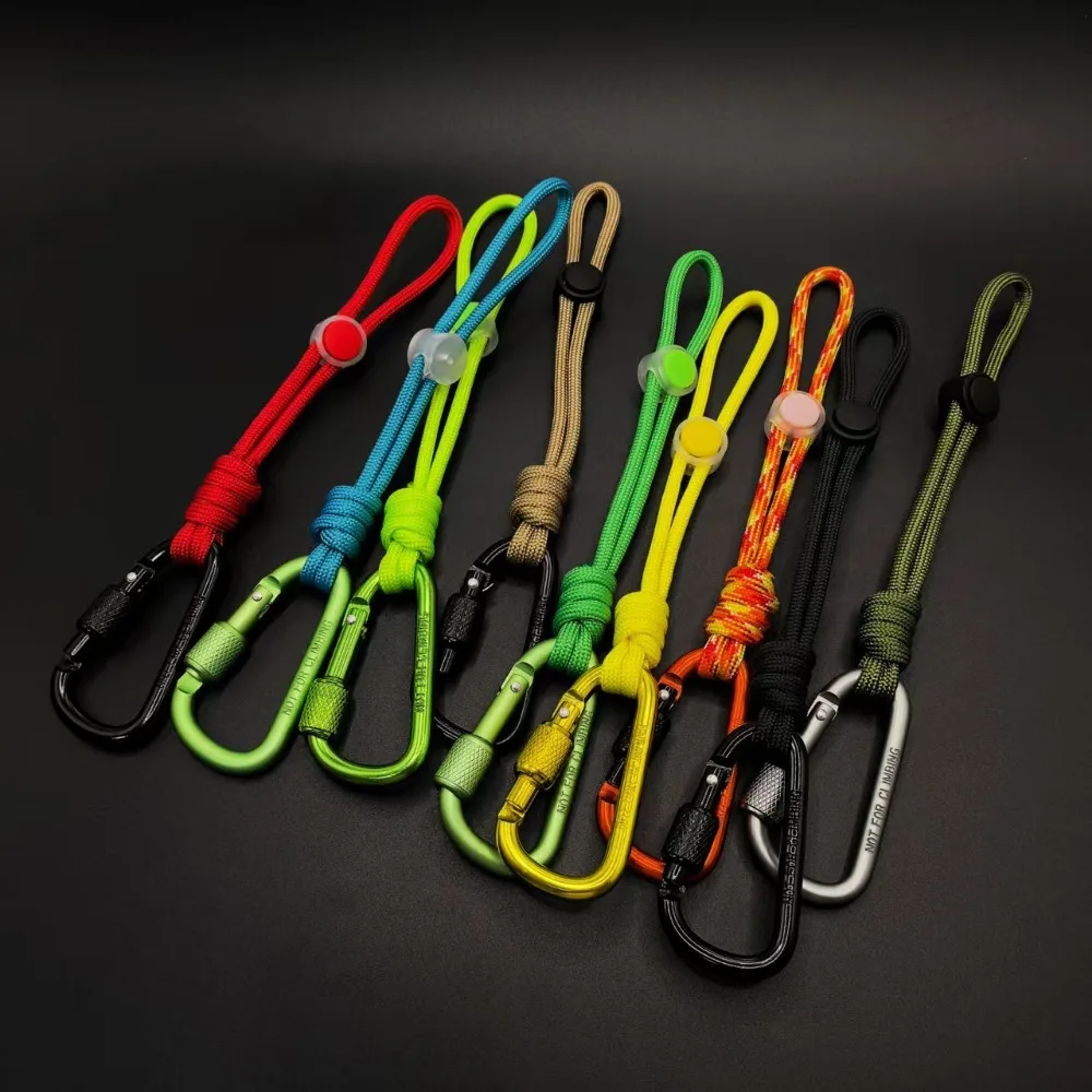 New Portable Paracord Keychain Lanyard Multifunctional 18cm Outdoor Water Bottle Buckle Hook Creative EDC Quick Hanging Buckle