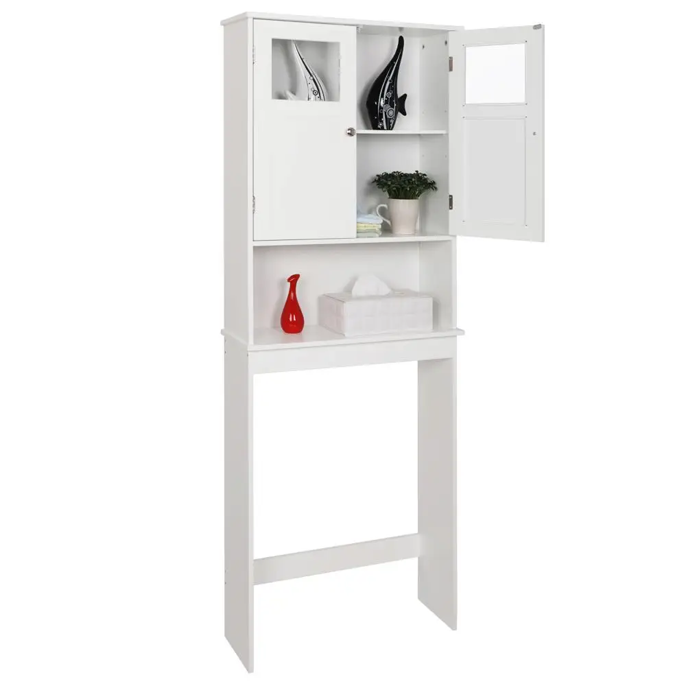 White Double Door Bathroom Cabinet - Stylish Storage Solution for Your Home