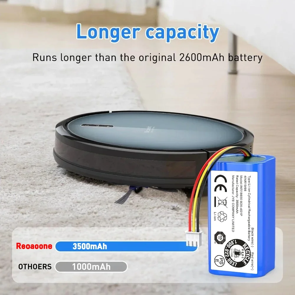 

Replacement li-ion battery 14.4V3500mAh For LIECTROUX C30B XR500 E30 For PROSCENIC 800T 830P 820P 820T 820S Robot Vacuum Cleaner