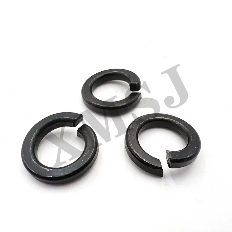 5/10/25/50pc M2 M2.5 M3 M3.5 M4 M5 M6 M8 M10 M12 - M24 DIN127 GB93 Black Grade 8.8 Steel Spring Washer Split Lock Elastic Gasket