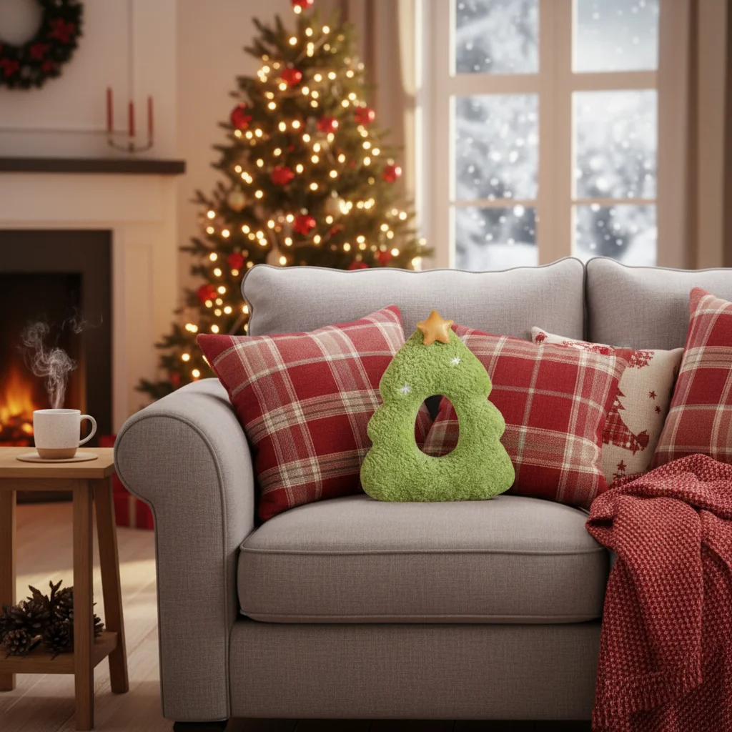 ตุ๊กตาซานตาคลอสต้นคริสต์มาสน่ารัก ตุ๊กตาการ์ตูนนุ่มพิเศษ ของตกแต่งคริสต์มาสสำหรับบ้าน