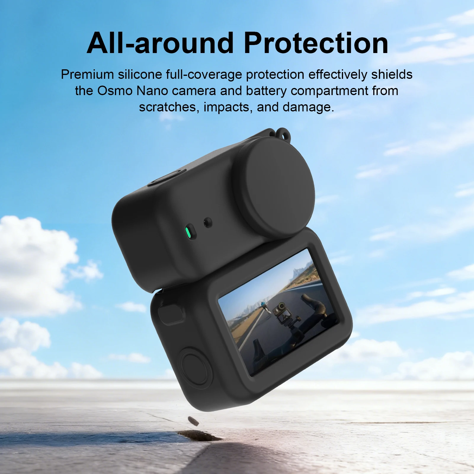 Silicone Cover Case With Lens Cap For DJI OSMO Nano Full Protector Sleeve Anti-Drop Shell For NANO Action Camera Protection Case