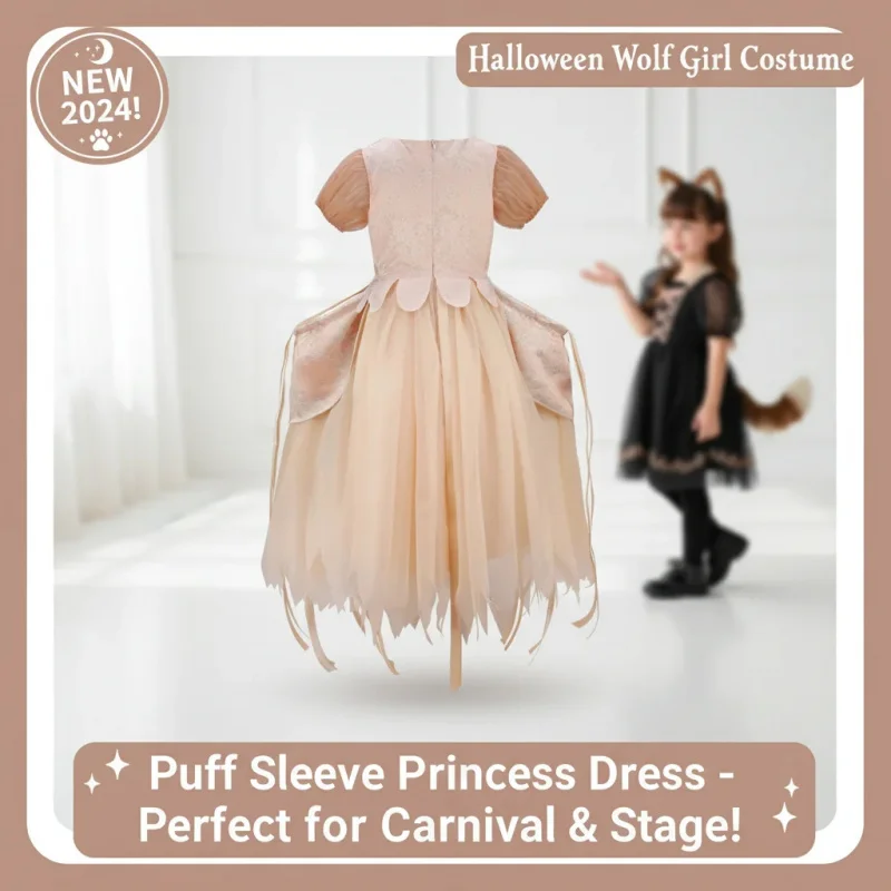 

▶❤Girls School Uniform Costume Set Long Sleeve Top Skirt Vest Halloween Cosplay Outfit for Kids❤◀