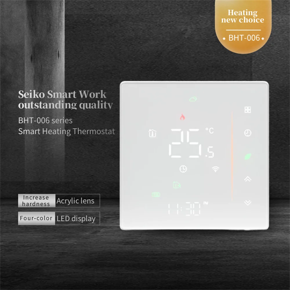 Thermostat WiFi Wireless Room Temperature Controller Water/Electric Floor Heating Gas Boiler Humidity Tuya Alexa