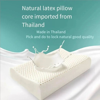 Breathable Latex Pillow Adult Rubber Pillow Core Ergonomic Outline Design Sleeping Aid Comfortable Soft Honeycomb Thailand Nat