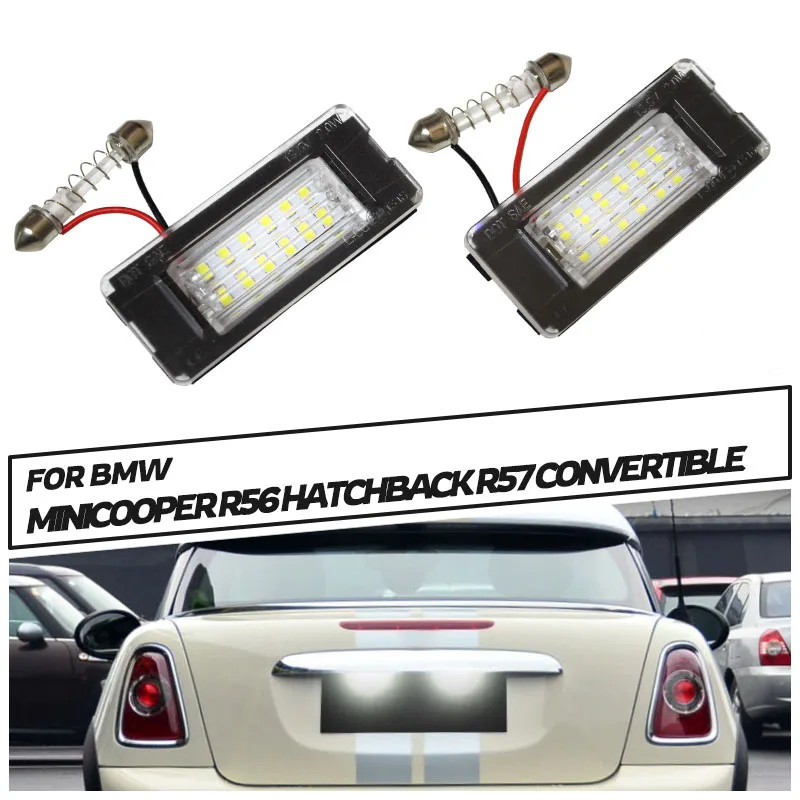 

1PC Car Canbus LED License Number Plate Light Assembly Replacement For Mini Cooper R56 R57 R58 R59 R50 R52 R53 07-15